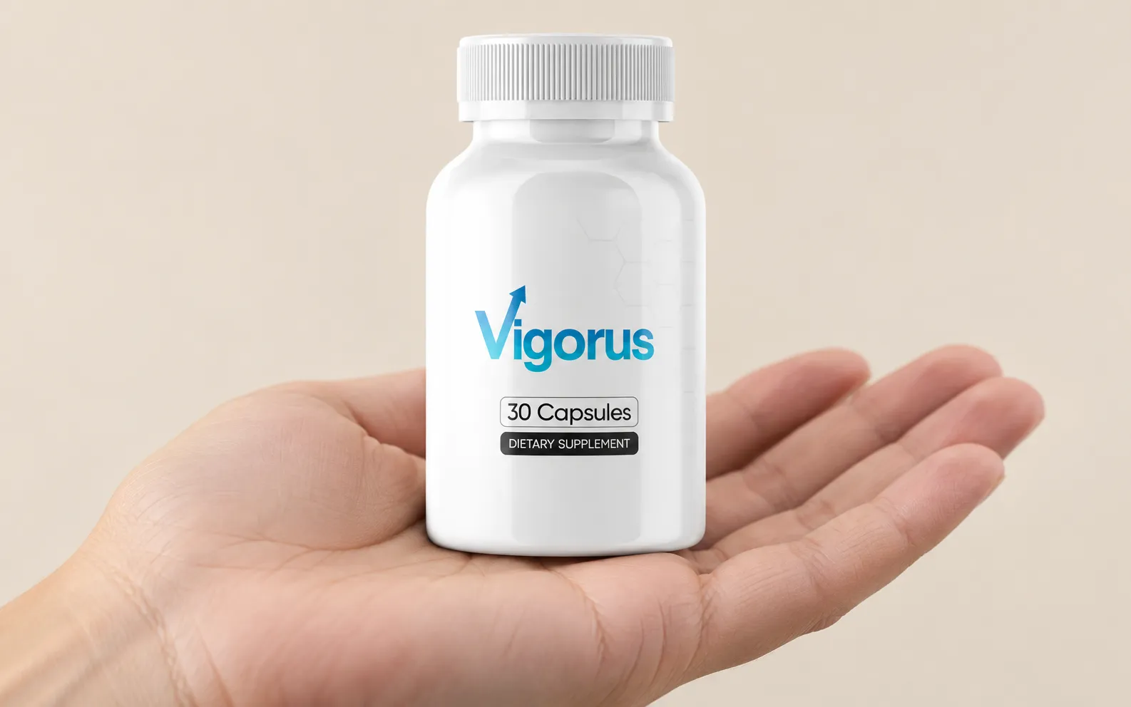 Vigorus — the package held in a hand