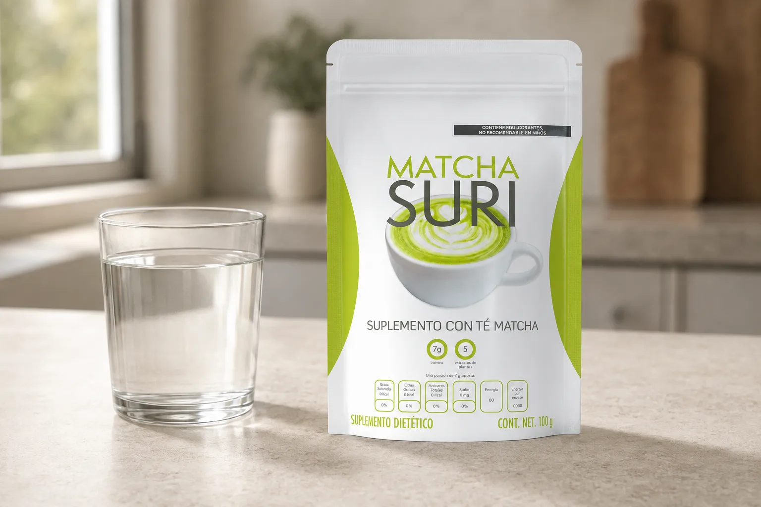 Matcha Suri — the package in everyday use