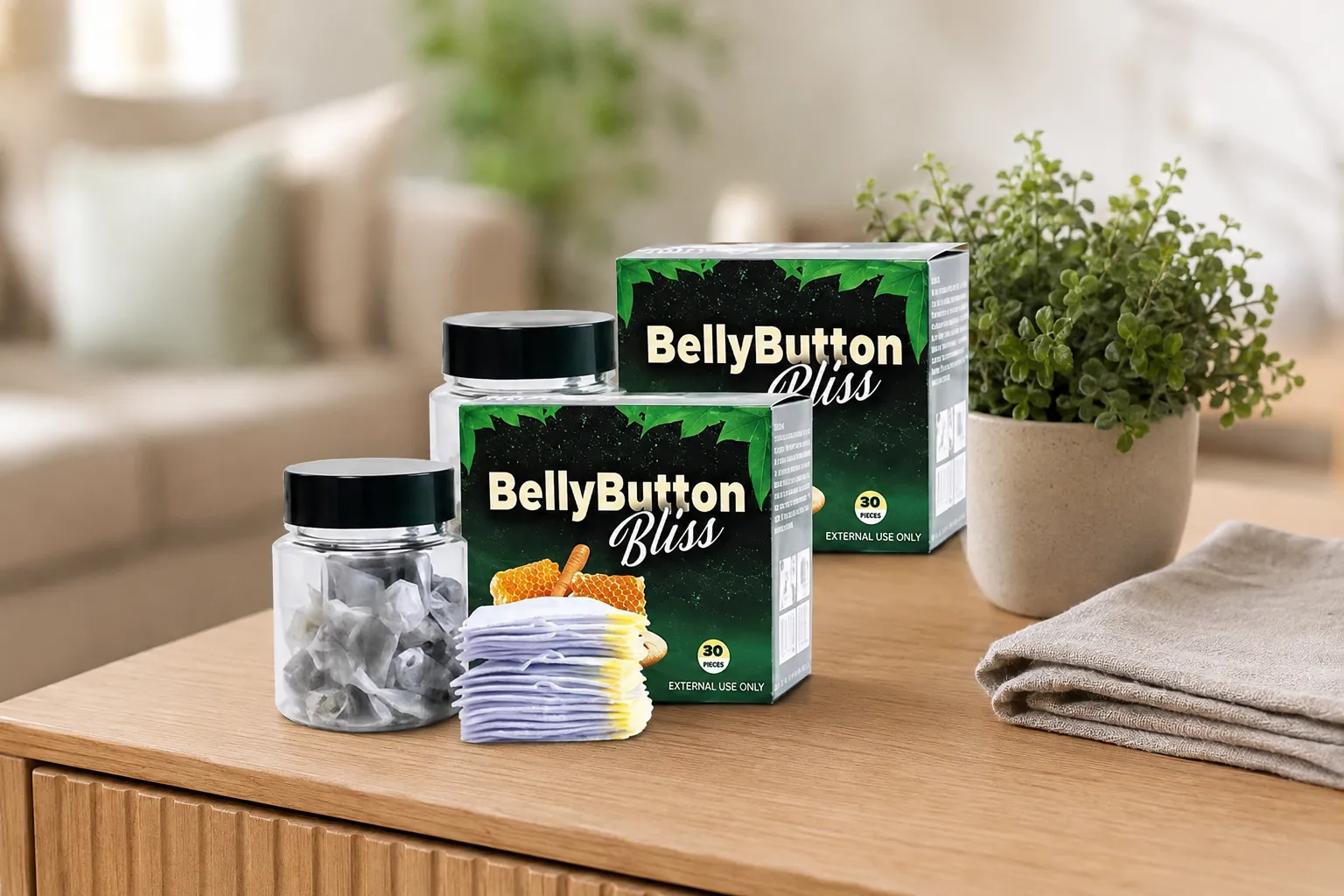 Belly Button Bliss — the package in everyday use
