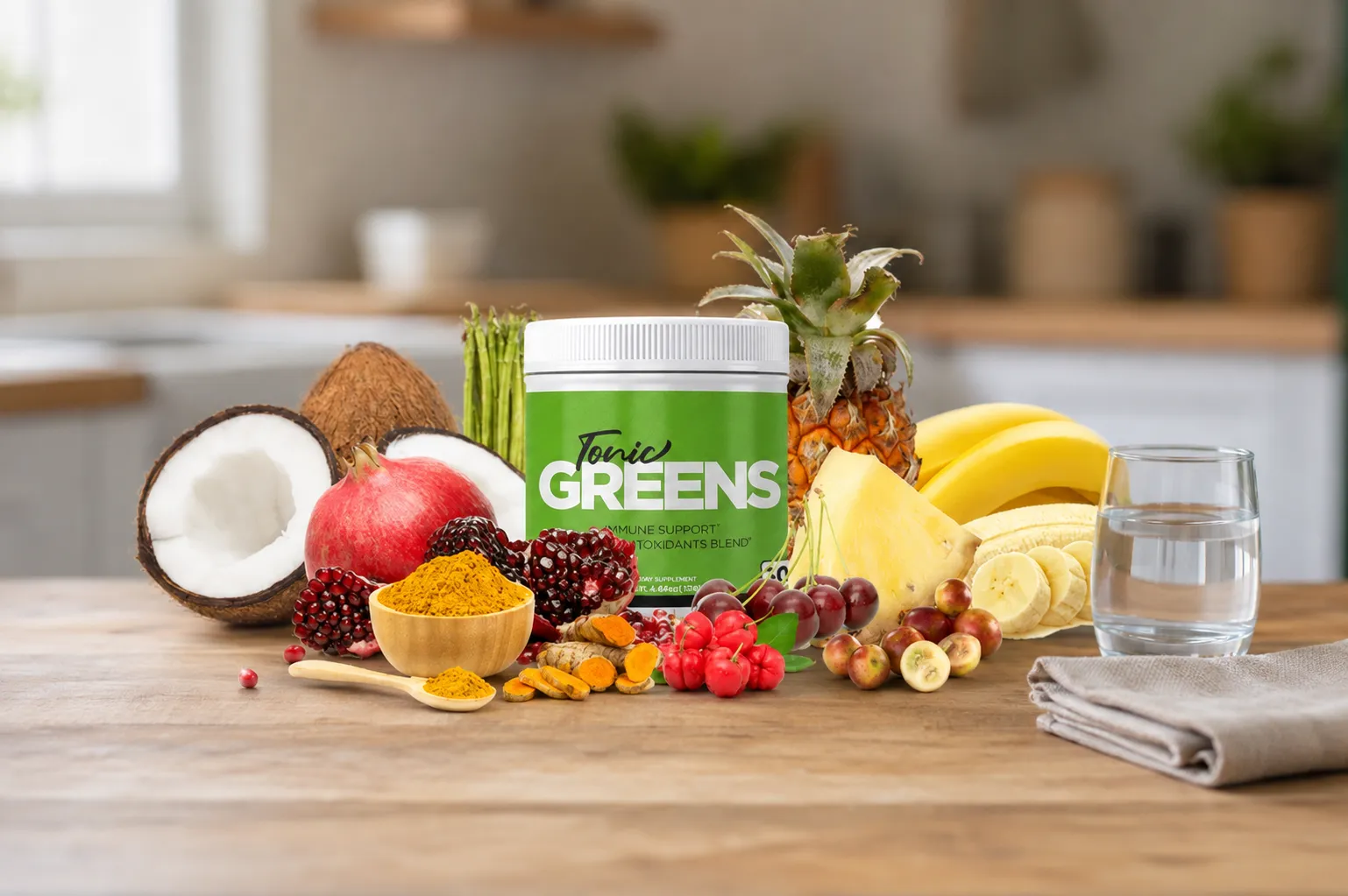 TonicGreens — the package in everyday use