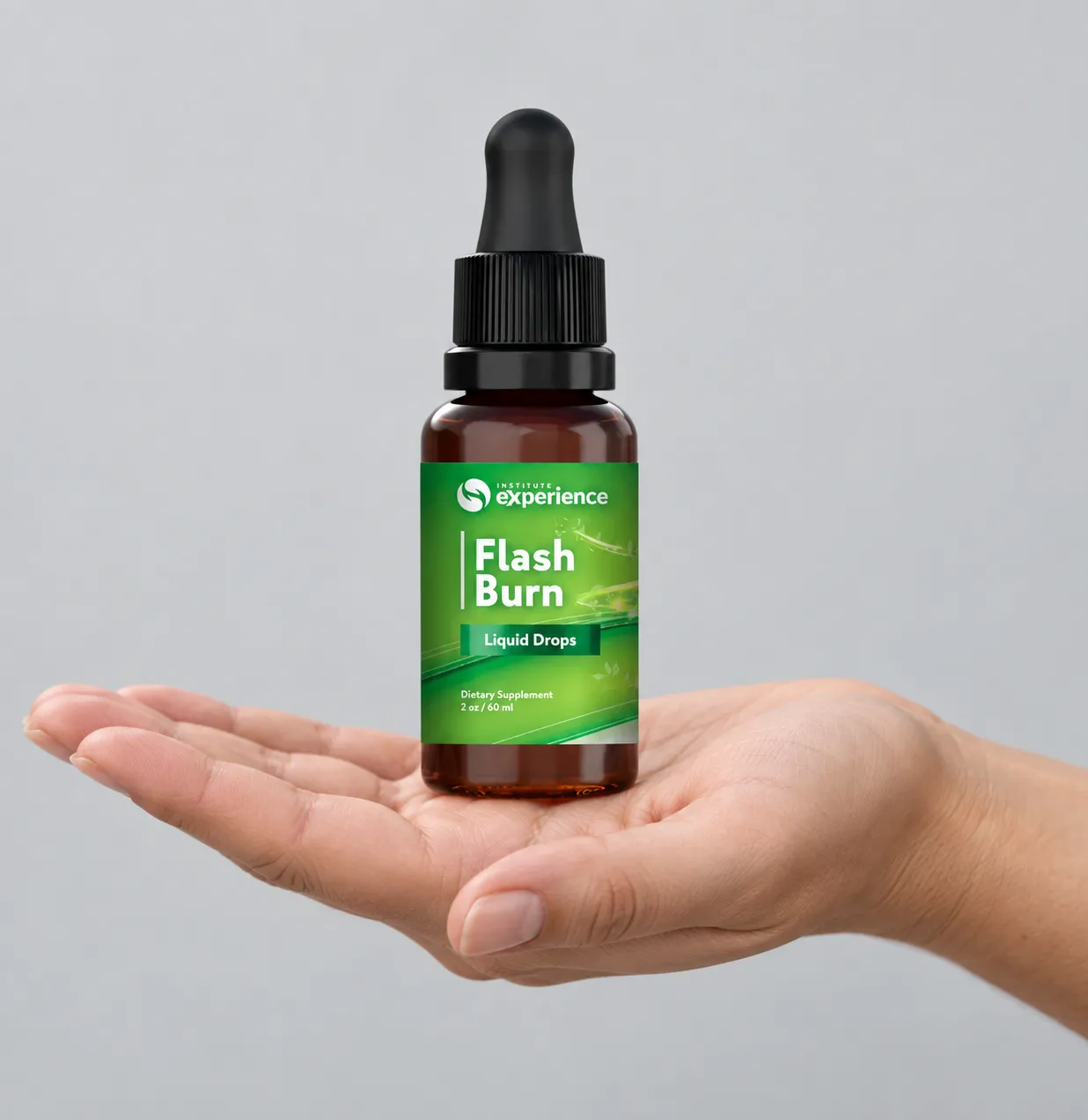 FlashBurn — the package held in a hand
