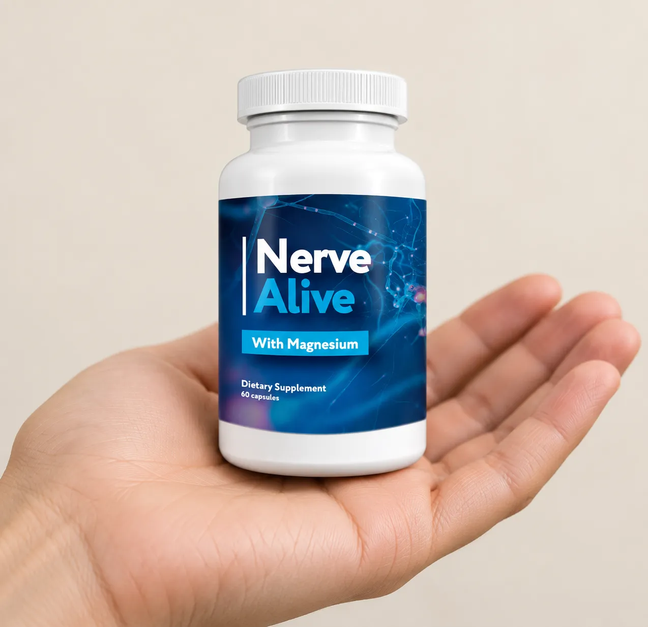 NerveAlive — the package held in a hand