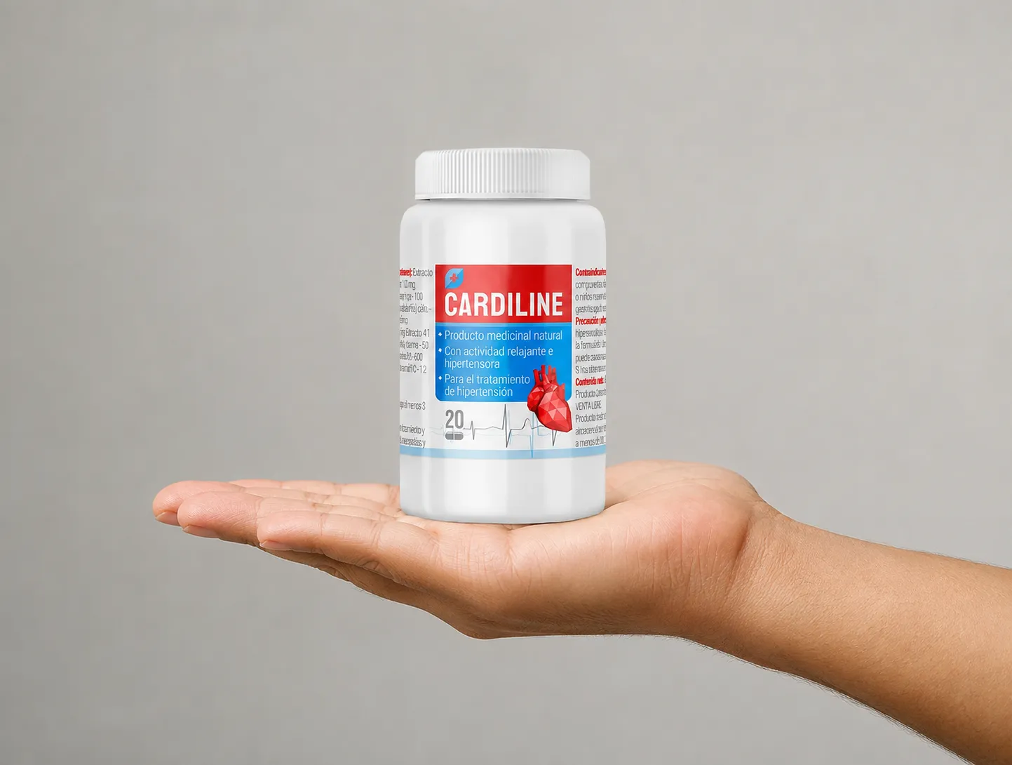 Cardiline USA — the package held in a hand